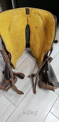 17 Corriente Ranch Cutter Western Saddle Roping Leather Tooling Cutting