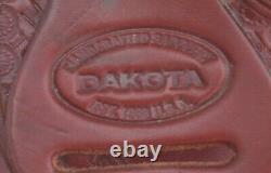 17 DAKOTA 2212 HandMade TOOLED Leather Trail SaddleFQHBLIGHTLY USEDMade USA