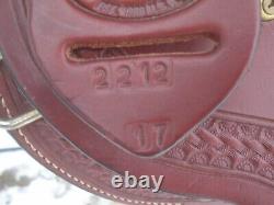 17 DAKOTA 2212 HandMade TOOLED Leather Trail SaddleFQHBLIGHTLY USEDMade USA