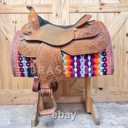 17 Dale Chavez Tooled Equitation Western Saddle