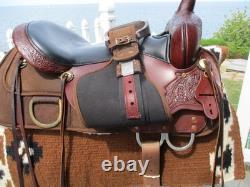 17'' High Horse Circle Y Park & Trail Sqh Bars Western Saddle Leather & Cordura