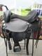 17'' Hilason Black Flex Tree Western Trail Saddle Fits 6-8'' Gullet Usa In Tx