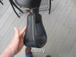 17'' Hilason Black Flex Tree Western Trail Saddle Fits 6-8'' Gullet USA In Tx