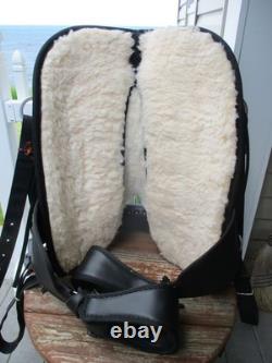 17'' Hilason Black Flex Tree Western Trail Saddle Fits 6-8'' Gullet USA In Tx