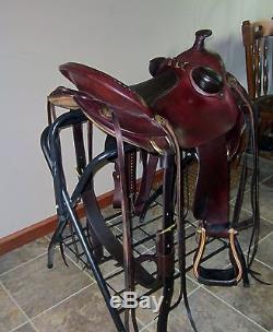 17 Perrelli Natural Performer Western Saddle with Saddle Cover