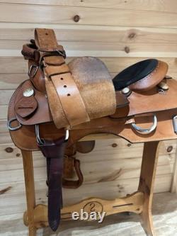 17 Rocking R Saddlery Western Work Training Saddle Model 1300
