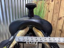 17 WINTEC Black Western Light Weight Saddle CLEAN! Semi Bar