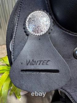 17 WINTEC Black Western Light Weight Saddle CLEAN! Semi Bar