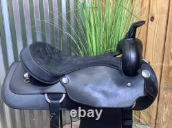 17 WINTEC Black Western Light Weight Saddle CLEAN! Semi Bar