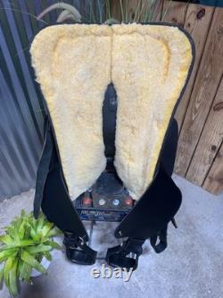 17 WINTEC Black Western Light Weight Saddle CLEAN! Semi Bar