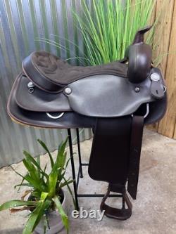 17 WINTEC Western Horse Saddle Full QH Light Weight Brown CLEAN