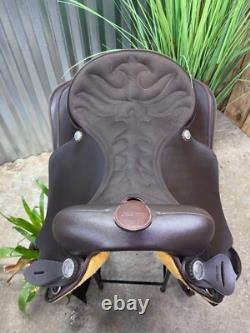 17 WINTEC Western Horse Saddle Full QH Light Weight Brown CLEAN