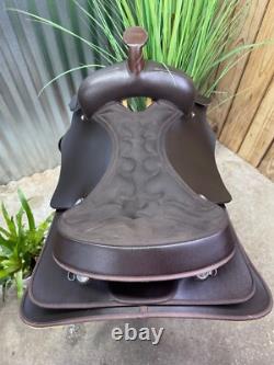 17 WINTEC Western Horse Saddle Full QH Light Weight Brown CLEAN