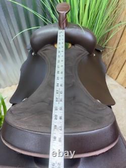 17 WINTEC Western Horse Saddle Full QH Light Weight Brown CLEAN