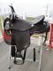 17'' Black Abetta Original Western Trail Saddle Regular Qh Bars