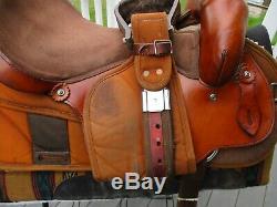 17'' brown Fabtron 7114 B western trail saddle Cordura & Leather FQHB