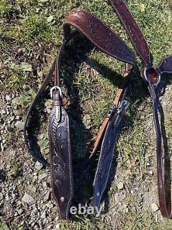 17 dark oil slick seat Wade Western saddle with matching tack