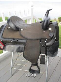 17'' twotone high cantle abetta Western trail saddle regular QH BARS