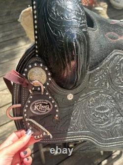 17in King Series Western Saddle Black