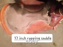 17in Roping Saddle With 7 In Gullet
