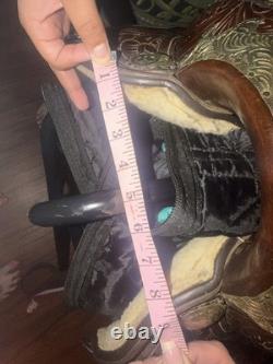 17in Western Show Saddle Unknown Maker Excellent Condition