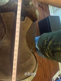 17in Western Show Saddle Unknown Maker Excellent Condition
