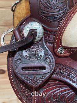 18 RW Bowman B-Light Silver Western Ranch Trail Saddle Model 9478 18 RW Bowman B-Light Silver Western Ranch Trail Saddle Model 9478