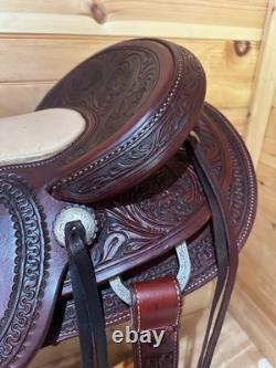 18 RW Bowman B-Light Silver Western Ranch Trail Saddle Model 9478