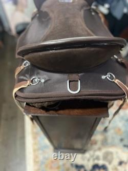 18 Western Barrel Racing Saddle Set Synthetic Leather Brown withTack-complete set