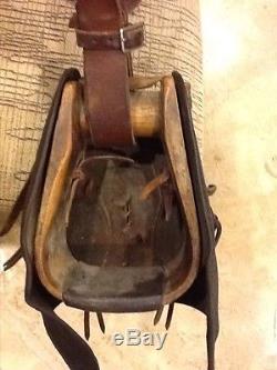 1800's ANTIQUE High Back Cowboy Western Saddle F A Meanea FULL Size Adult Seat