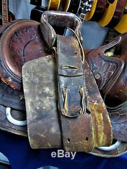 1930's Texas Tanning & Mfg. Co. Tooled Leather Handmade Western Saddle Tex Tan