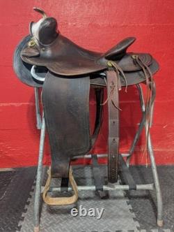 1940s Hereford Ranch Saddle withMetal Horn