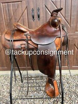 1968 Dale Harwood 14.75 Ranch/Roping Western Saddle