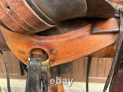 1968 Dale Harwood 14.75 Ranch/Roping Western Saddle