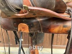 1968 Dale Harwood 14.75 Ranch/Roping Western Saddle