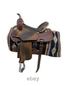 2-1287 15 inch Used Circle J Western Barrel Saddle