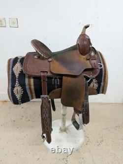 2-1287 15 inch Used Circle J Western Barrel Saddle