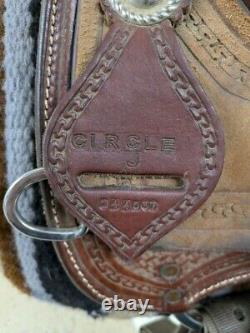 2-1287 15 inch Used Circle J Western Barrel Saddle