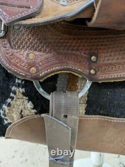 2-1287 15 inch Used Circle J Western Barrel Saddle