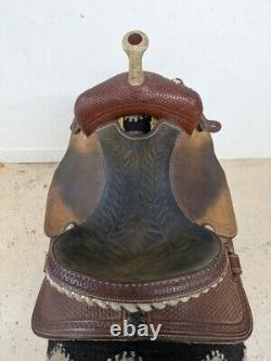 2-1287 15 inch Used Circle J Western Barrel Saddle