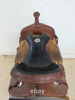 2-1311 14.5 inch Used HR Saddlery Western Roughout Trail Saddle