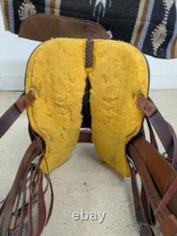 2-1311 14.5 inch Used HR Saddlery Western Roughout Trail Saddle