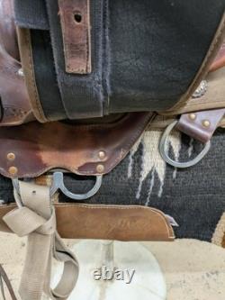 2-1318 Used 15 inch Circle Y High Horse Rosebud Western Trail Saddle Extra Wide