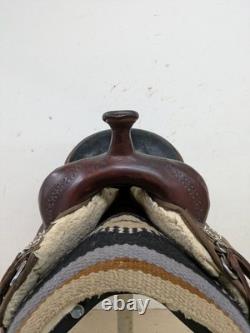 2-1318 Used 15 inch Circle Y High Horse Rosebud Western Trail Saddle Extra Wide