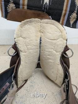 2-1318 Used 15 inch Circle Y High Horse Rosebud Western Trail Saddle Extra Wide