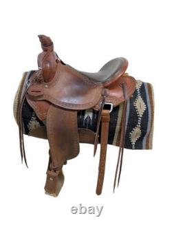 2-1324 15.5 inch Used McCall Mclite Western All Around Saddle
