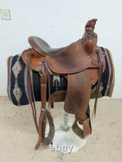 2-1324 15.5 inch Used McCall Mclite Western All Around Saddle
