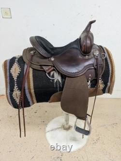 2-1327 14 inch Used Circle Y High Horse Western Daisetta Trail Saddle Wide Tree 2-1327 14 inch Used Circle Y High Horse Western Daisetta Trail Saddle Wide Tree