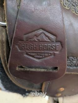 2-1327 14 inch Used Circle Y High Horse Western Daisetta Trail Saddle Wide Tree