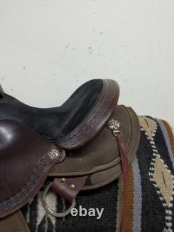 2-1327 14 inch Used Circle Y High Horse Western Daisetta Trail Saddle Wide Tree